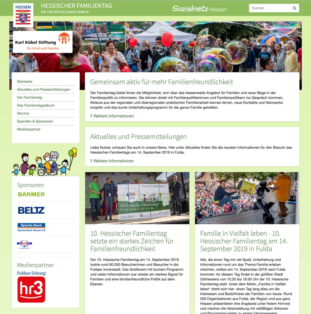 Website Hessischer Familientag